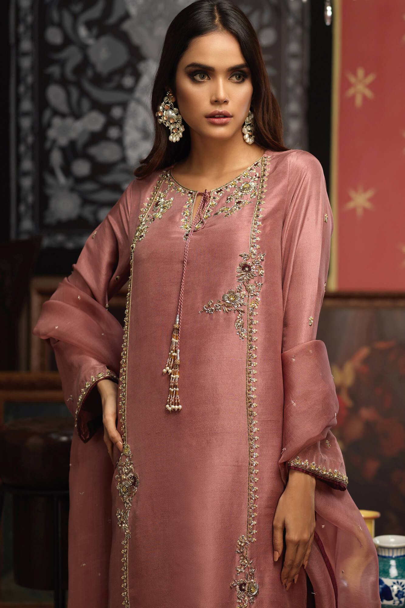 New Arrival Dresses for Women | Luxury Formal Women Suits | Pakistani ready to wear raw silk dress |  Zaaviay Sale