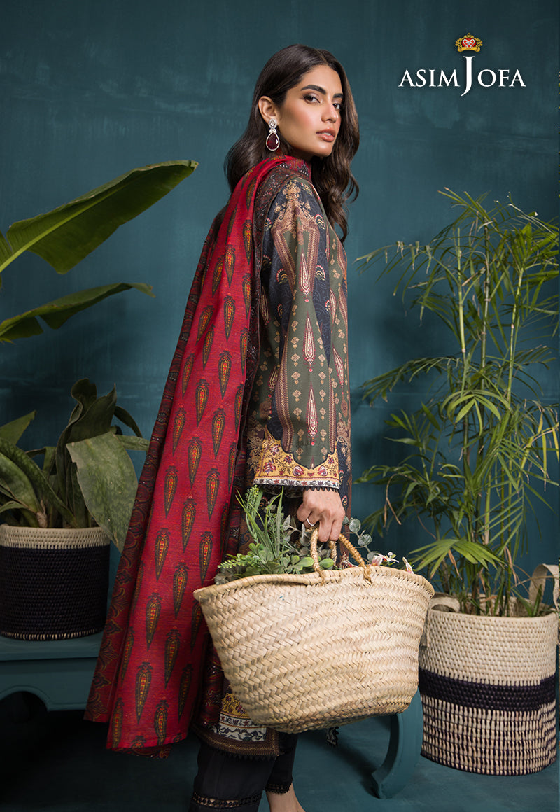 Asim Jofa Gul Rung Pret Collection Ajgr-17 Printed Swiss Lawn 3 Pcs