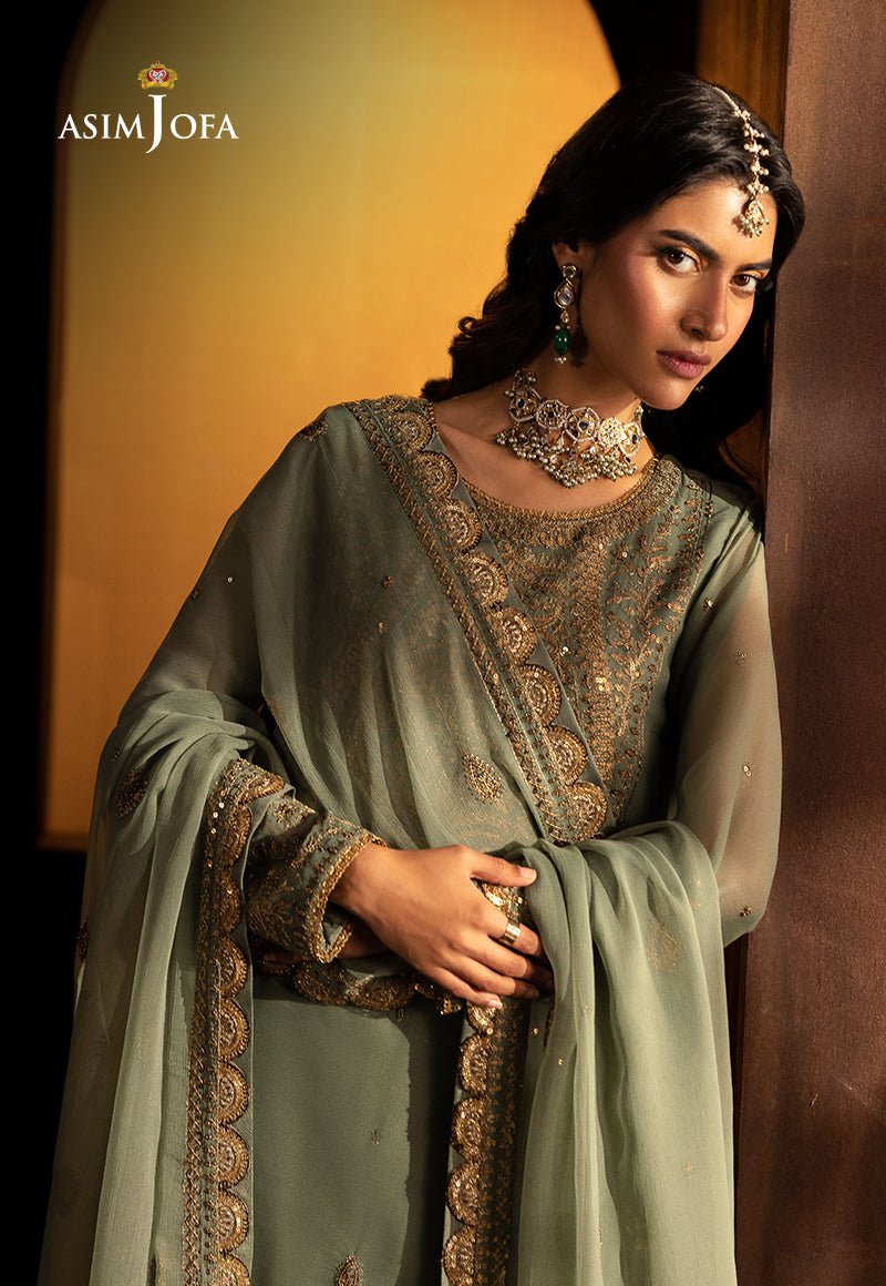 Asim Jofa LUXURY FESTIVE DROP 2 Ajlf-07 Embroidered Chiffon 3 Pcs