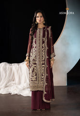 Asim Jofa Luxury Festive Drop 3 Ajllf-19 Embroidered Chiffon 3 Pcs