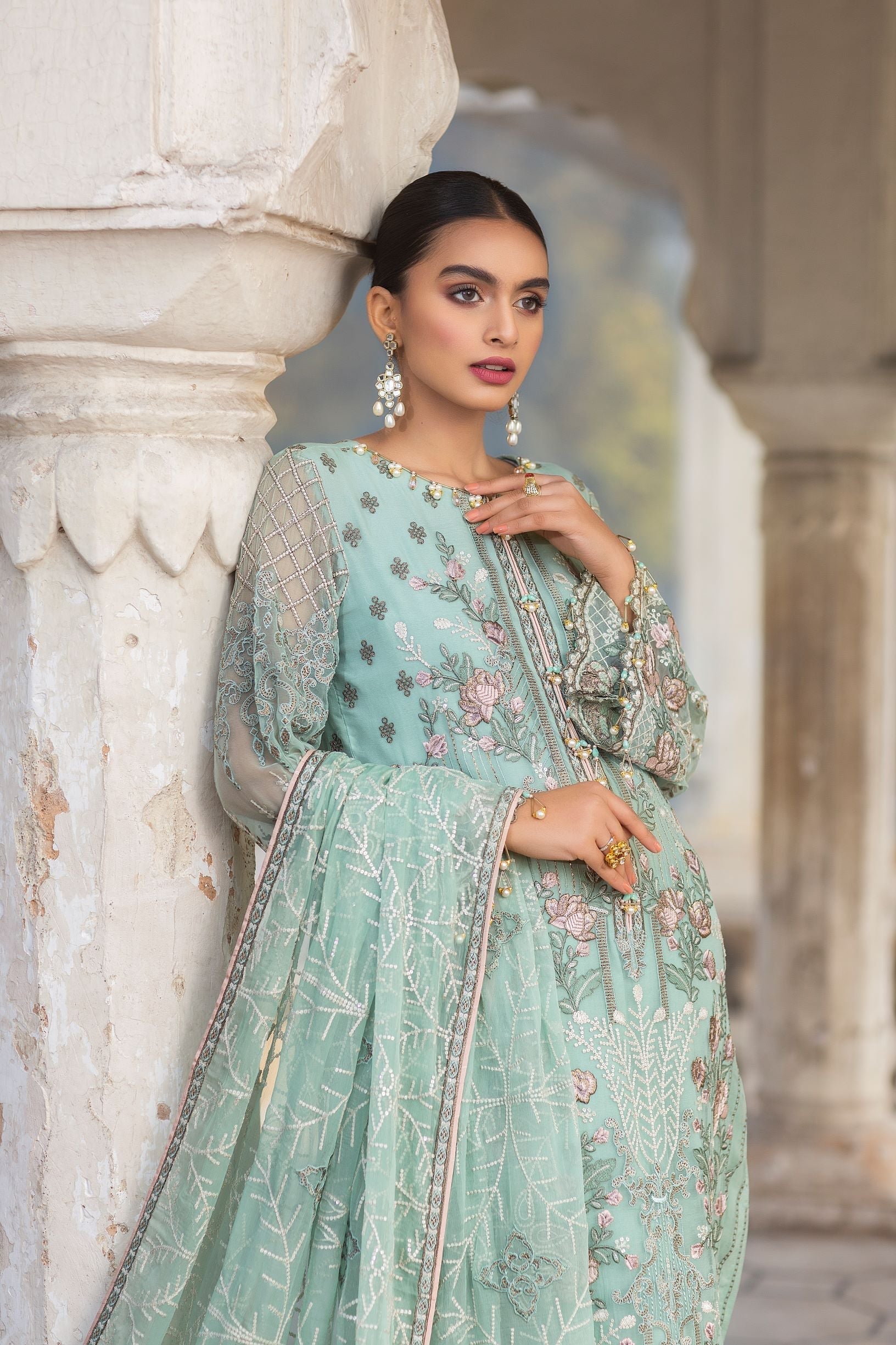 Flossie Unstitched 3 Piece Formals Executive Vol-02 Collection'2025-Glaze