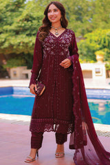 Aks By Guzel Stitched 3 Piece Festive Formals Chiffon Collection'2024-02-Gulaal