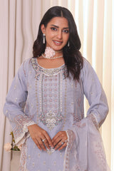 Irha By Azmeerah Official Semi Stitched 3 Piece Organza Edit Formals Collection'2024-02-Sofina