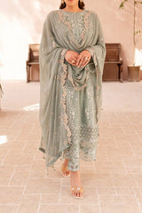 Ensembles By Azure Unstitched 3 Piece Festive Formals Eid Edit Collection'2024-02-Sage Serenity