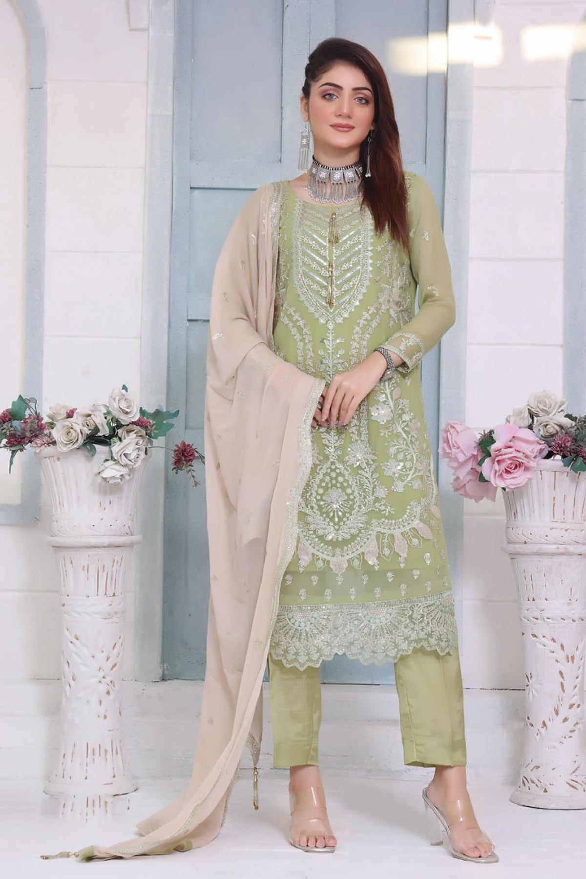Libaas e Khas by Soghat Unstitched 3 Piece Luxury Chiffon Collection'2022-LK-02