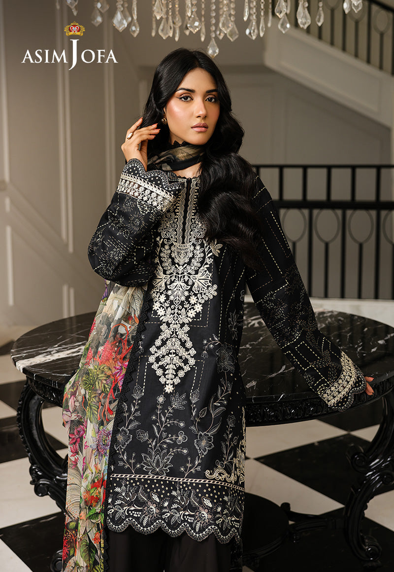Monochrome by Asim Jofa Unstitched 3 Piece Lawn AJMCH-12