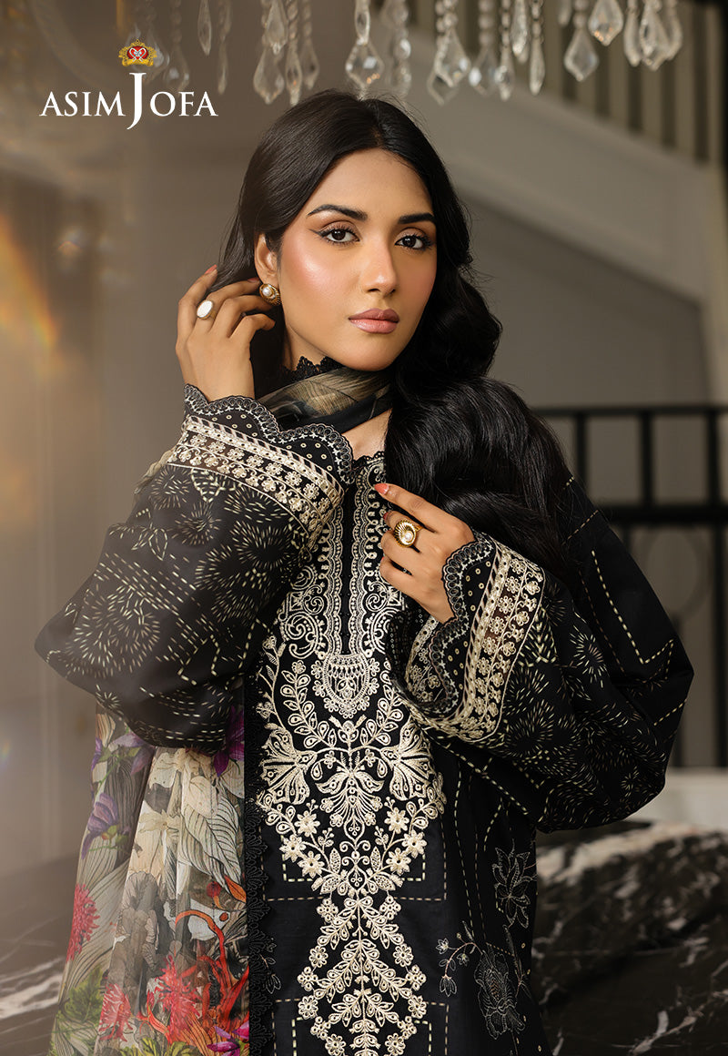 Monochrome by Asim Jofa Unstitched 3 Piece Lawn AJMCH-12