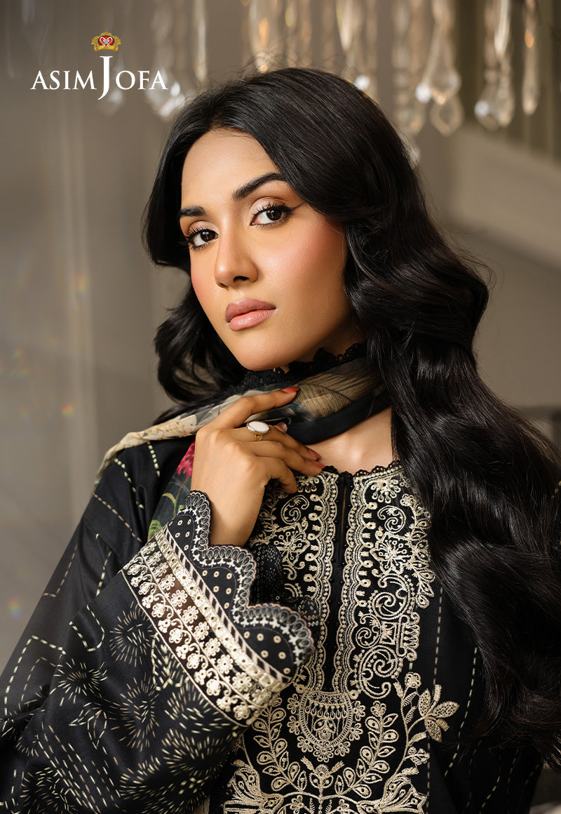 Monochrome by Asim Jofa Unstitched 3 Piece Lawn AJMCH-12