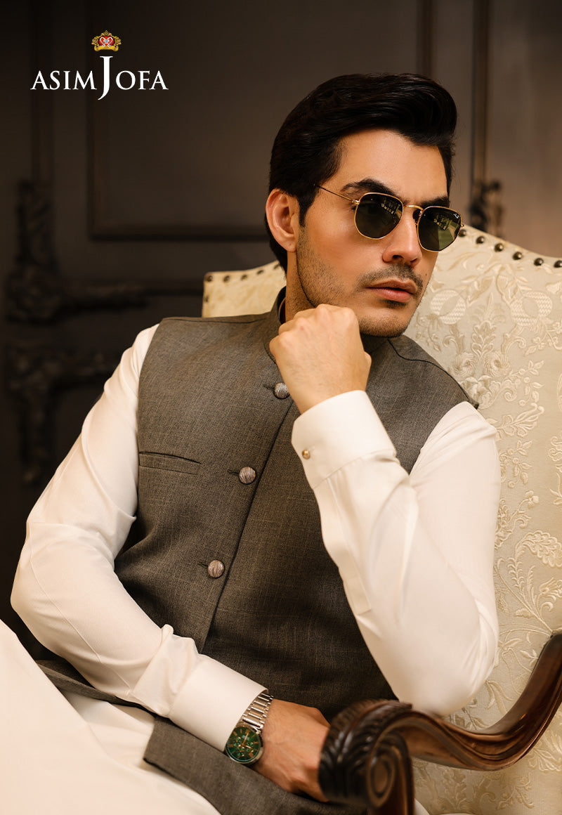 Asim Jofa  Ready To Wear Men Vol3 Ajmwc-04 Stitched Waistcoat 1 Pc