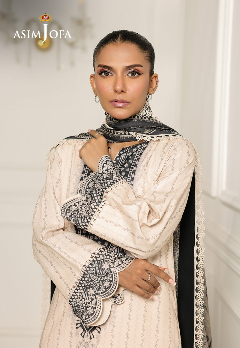 Monochrome by Asim Jofa Unstitched 3 Piece Lawn AJMCH-16