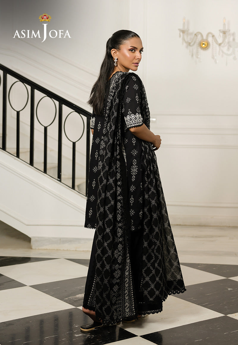 Monochrome by Asim Jofa Unstitched 3 Piece Lawn AJMCH-10