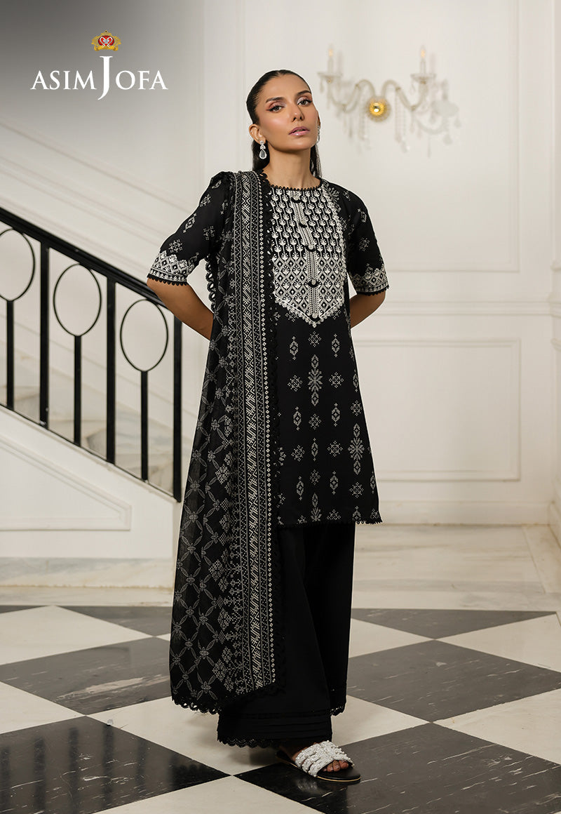 Monochrome by Asim Jofa Unstitched 3 Piece Lawn AJMCH-10