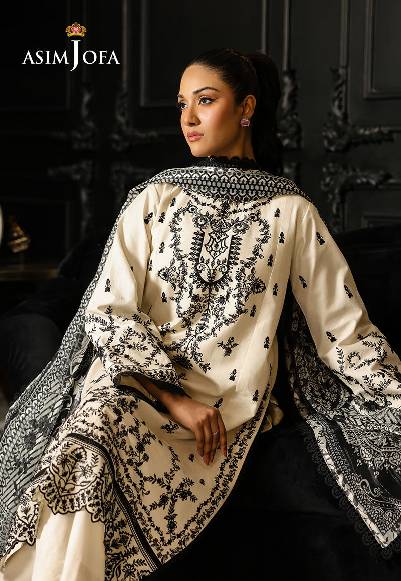 Monochrome by Asim Jofa Unstitched 3 Piece Lawn AJMCH-02