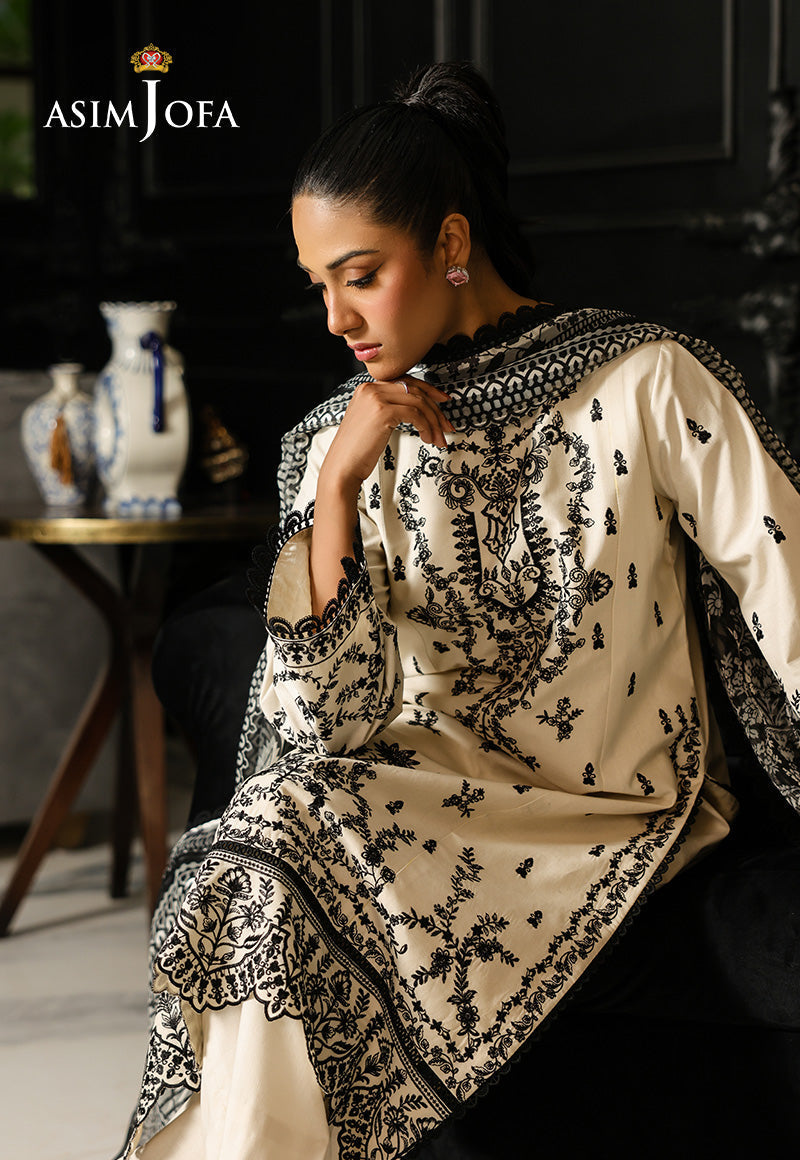 Monochrome by Asim Jofa Unstitched 3 Piece Lawn AJMCH-02