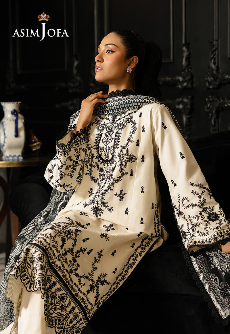 Monochrome by Asim Jofa Unstitched 3 Piece Lawn AJMCH-02