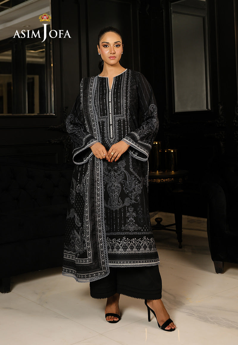 Monochrome by Asim Jofa Unstitched 3 Piece Lawn AJMCH-18