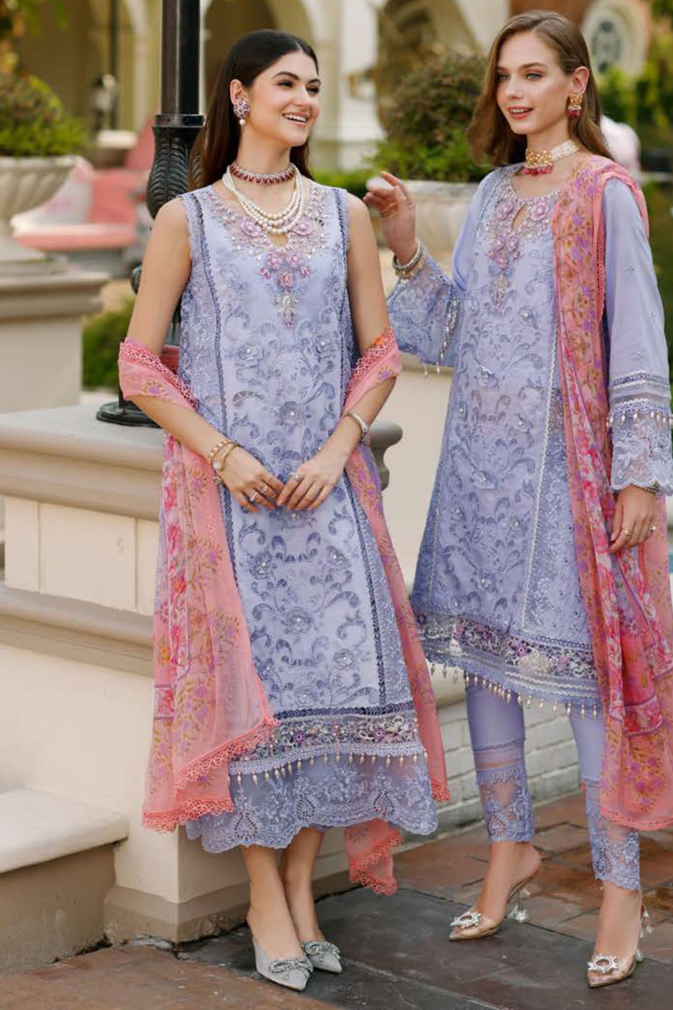 Noor by Saadia Asad Unstitched 3 Piece Eid Handwork Schiffli Laserkari Collection'2023-D-02