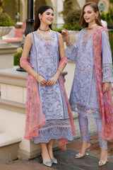 Noor by Saadia Asad Unstitched 3 Piece Eid Handwork Schiffli Laserkari Collection'2023-D-02