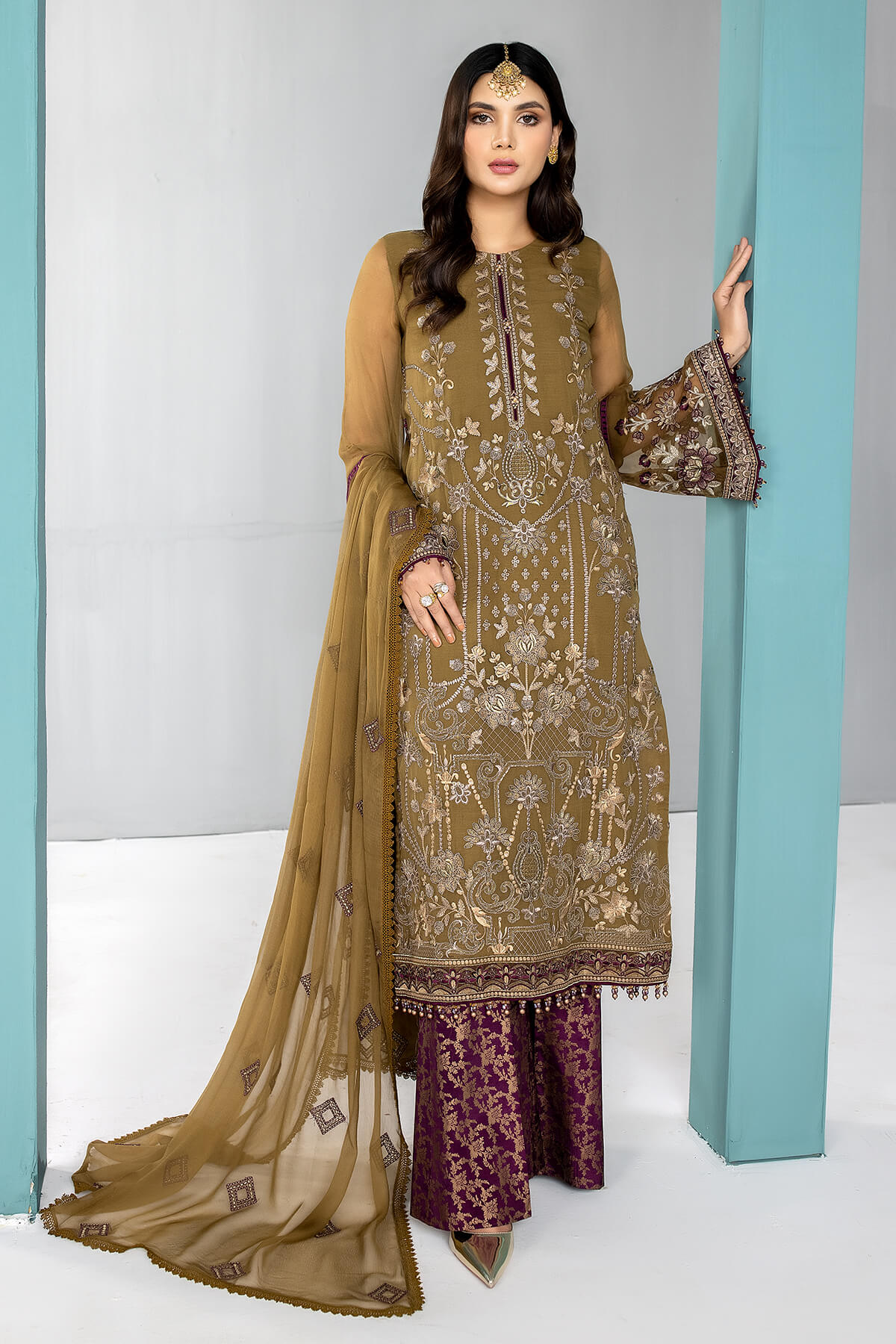 Kuch Khas By Flossie Unstitched 3 Piece Formals Vol-13 Collection'2025-Rose Gold