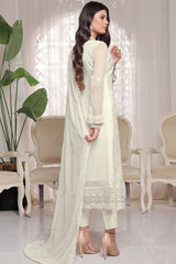 Myra By Soghat Stitched 3 Piece Luxury Emb Chiffon Collection'2025-Myra-02-Off White
