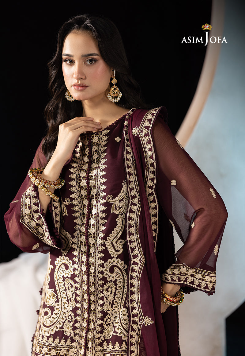 Asim Jofa Luxury Festive Drop 3 Ajllf-19 Embroidered Chiffon 3 Pcs