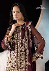 Asim Jofa Luxury Festive Drop 3 Ajllf-19 Embroidered Chiffon 3 Pcs