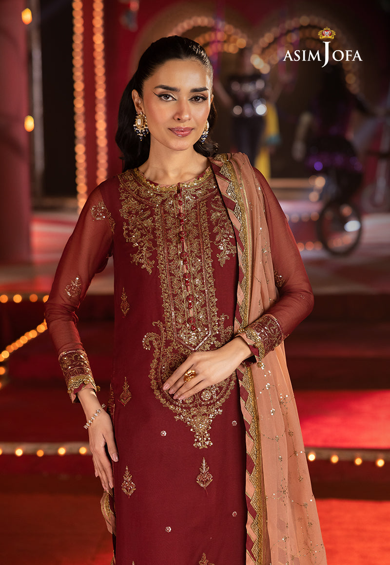 Asim Jofa LUXURY FESTIVE DROP 2 Ajlf-05 Embroidered Chiffon 3 Pcs