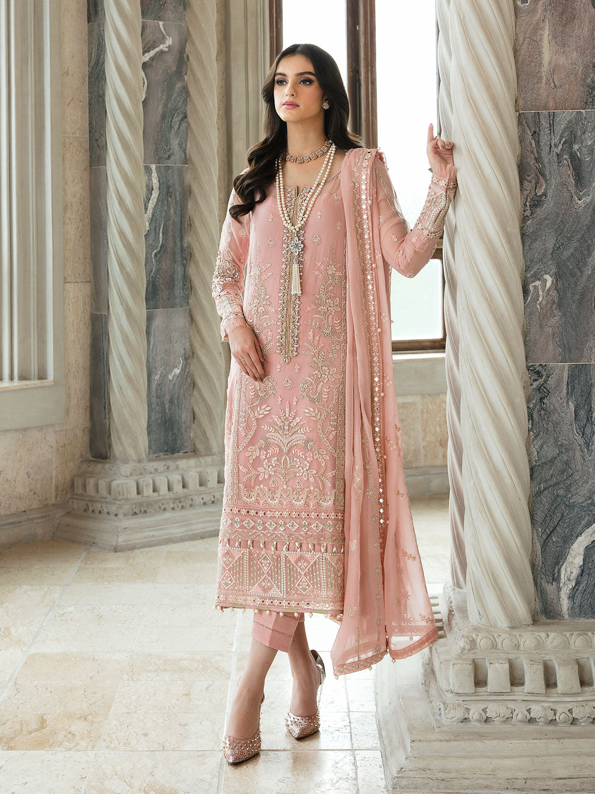 Gulaal Unstitched 3 Piece Emb Chiffon Eid Collection'2023-Isabella 01
