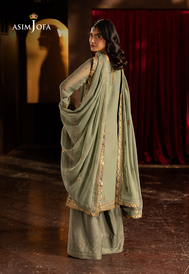 Asim Jofa LUXURY FESTIVE DROP 2 Ajlf-07 Embroidered Chiffon 3 Pcs