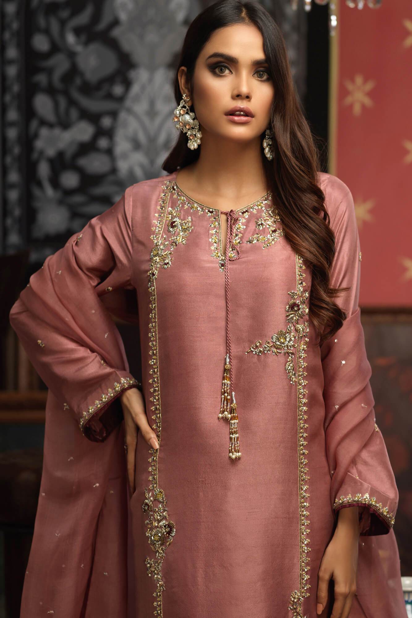New Arrival Dresses for Women | Luxury Formal Women Suits | Pakistani ready to wear raw silk dress |  Zaaviay Sale