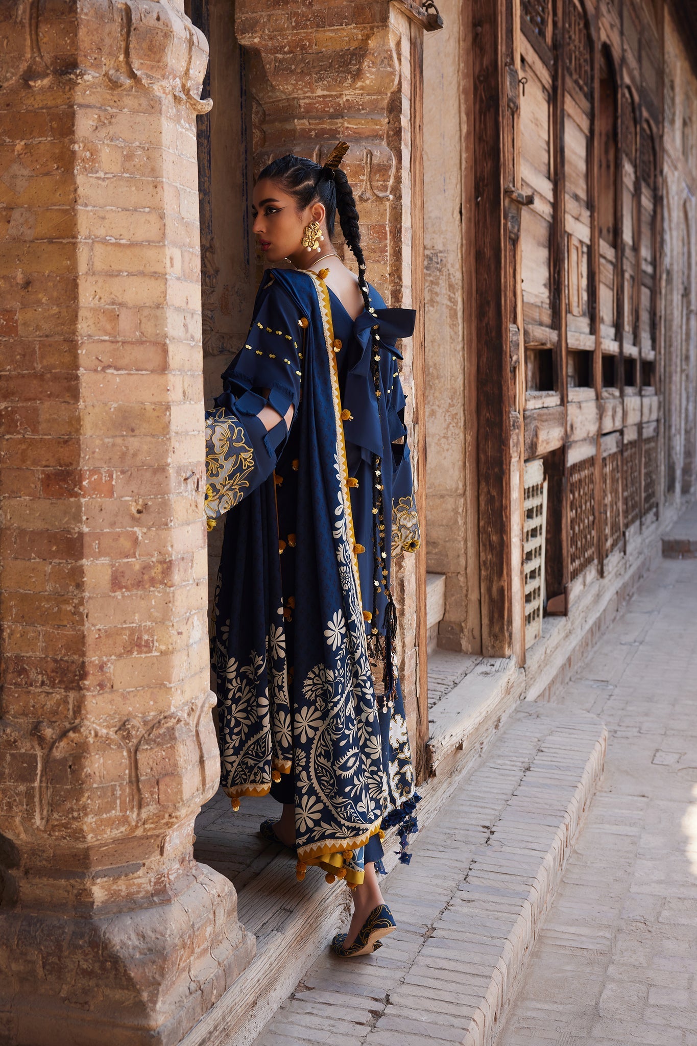 Elan Unstitched 3 Piece Luxury Lawn Collection'2025-03-B-Solene