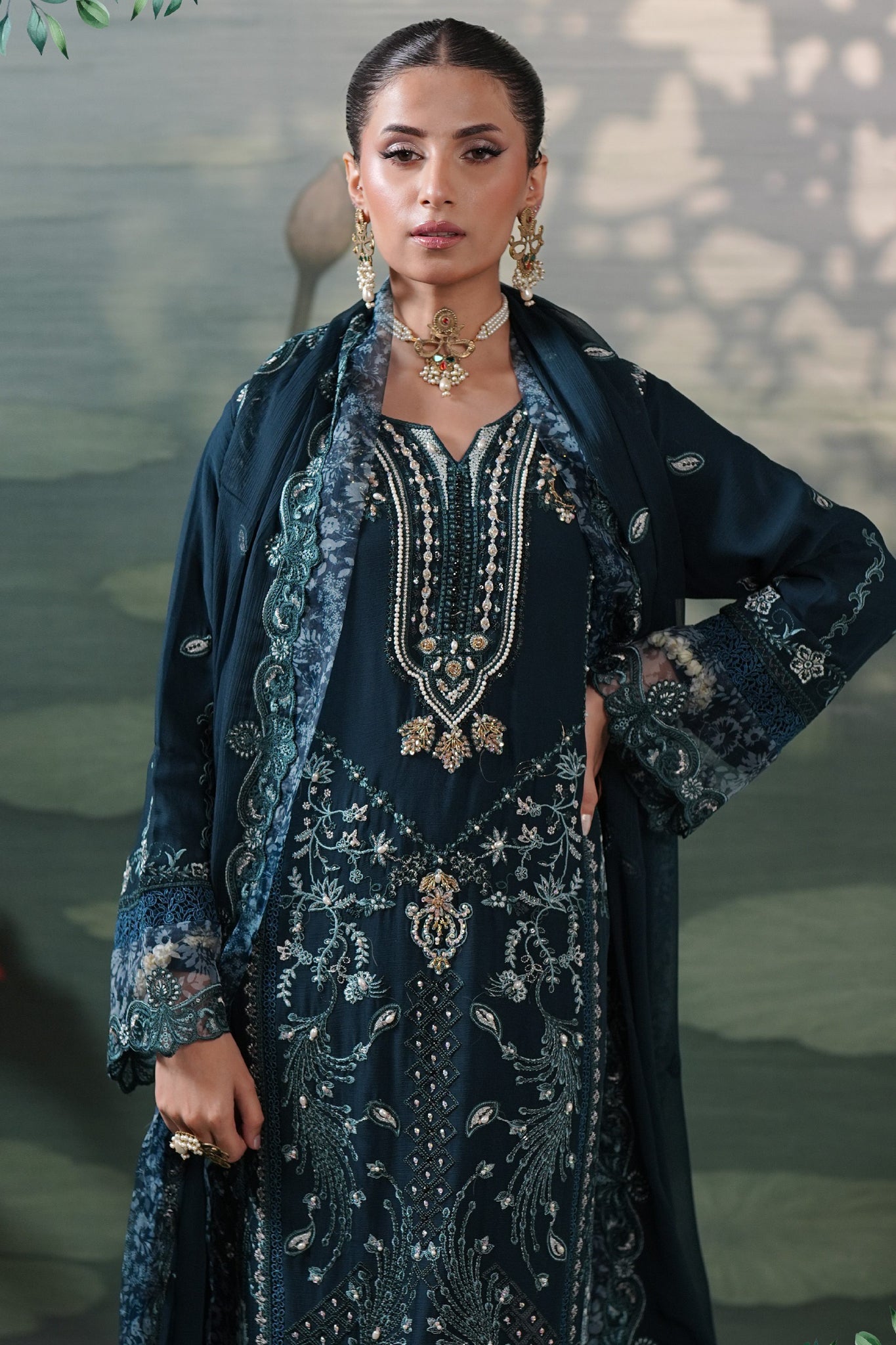Silvana By Guzel Stitched 3 Piece Luxury Chiffon Collection'2025-03-Linaah