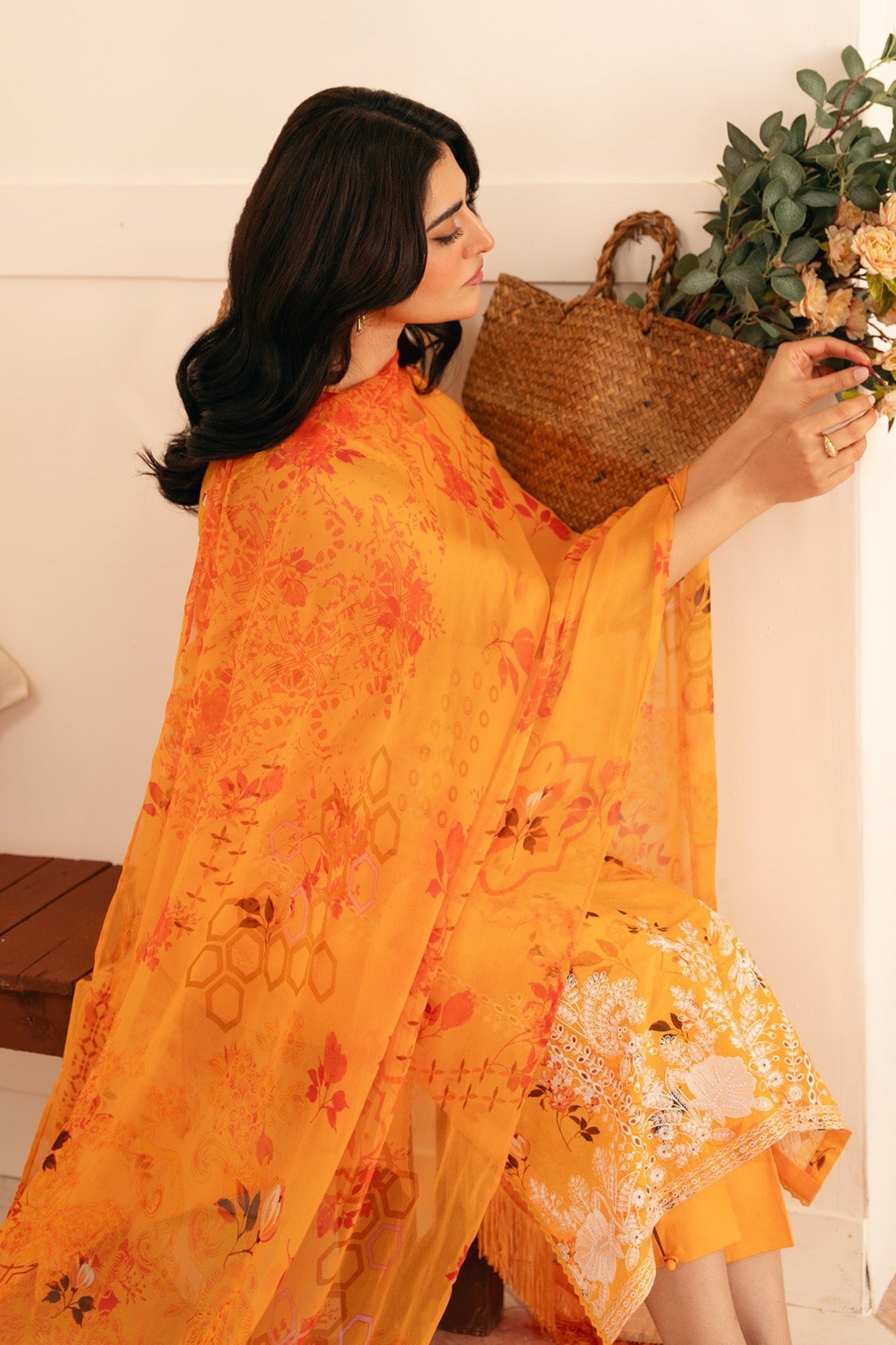 Festive Edit By Sahar Unstitched 3 Piece Emb Lawn Collection-03-Marmalade Meadow