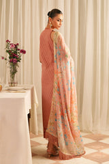 Festive Edit By Sahar Unstitched 3 Piece Jacquard Collection-03-Peach Blossom