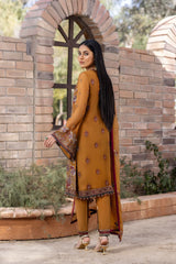 Kuch Khas By Flossie Unstitched 3 Piece Formals Collection'2025-Sudan Brown