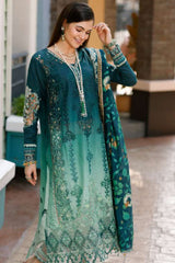 Noor by Saadia Asad Unstitched 3 Piece Eid Handwork Schiffli Laserkari Collection'2023-D-03