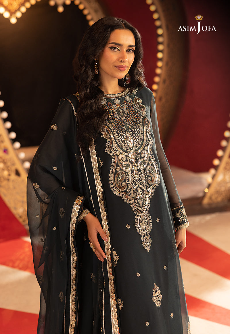 Asim Jofa Luxury Festive Drop 3 Ajllf-08 Embroidered Chiffon 3 Pcs