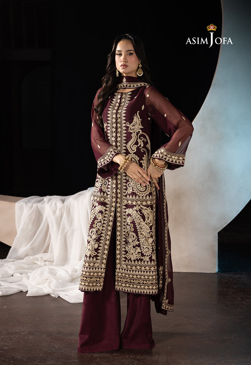 Asim Jofa Luxury Festive Drop 3 Ajllf-19 Embroidered Chiffon 3 Pcs
