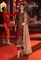 Asim Jofa LUXURY FESTIVE DROP 2 Ajlf-05 Embroidered Chiffon 3 Pcs
