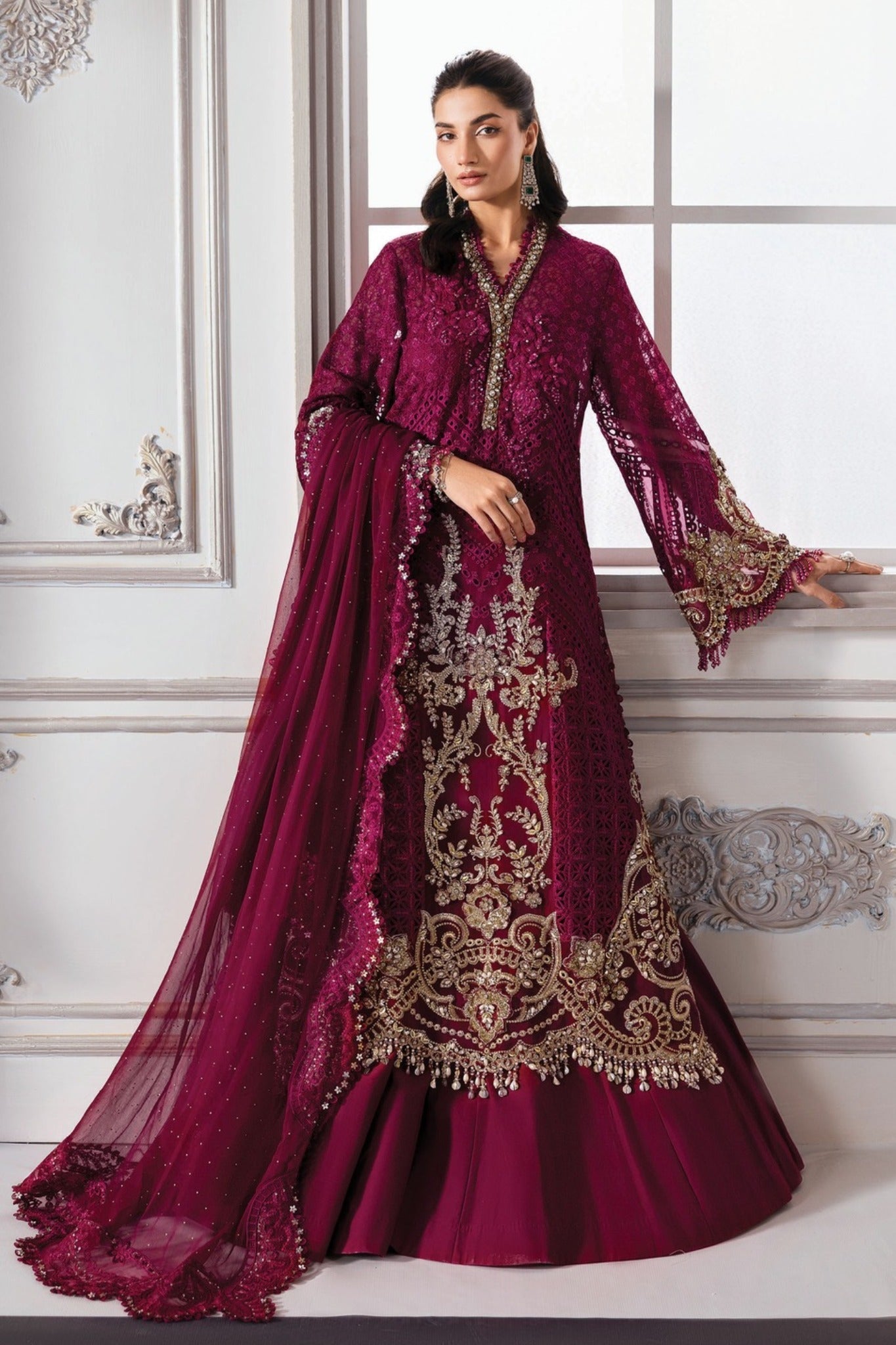 Mbroidered By Maria B Unstitched 3 Piece Wedding Collection'2025-BD-3003