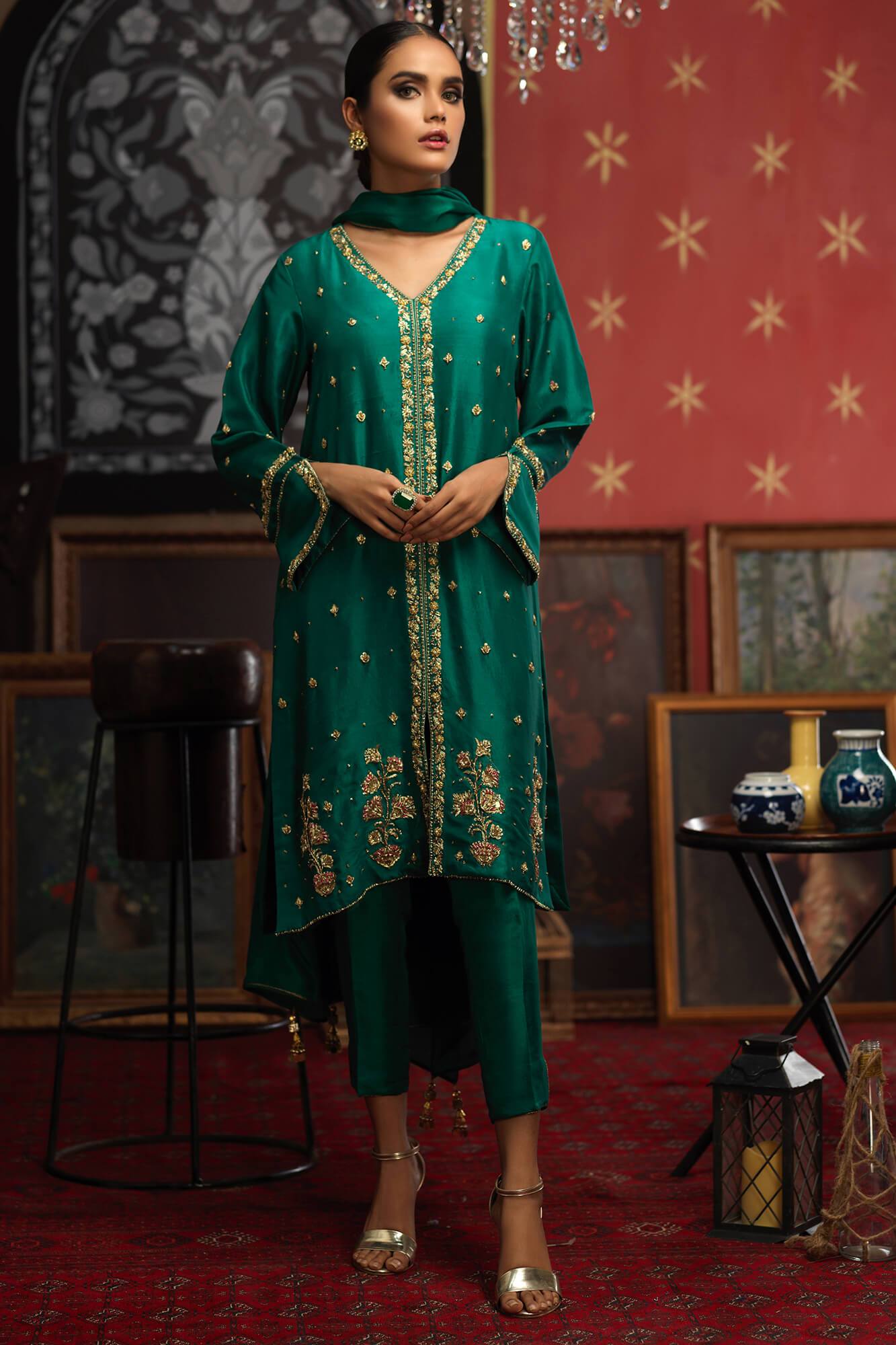 Arzish By Zaaviay Stitched Tazeen (Three Piece)