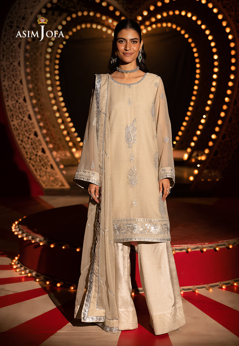 Asim Jofa LUXURY FESTIVE DROP 2 Ajlf-09 Embroidered Chiffon 3 Pcs