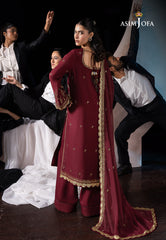 Asim Jofa LUXURY FESTIVE DROP 2 Ajlf-02 Embroidered Boski Silk 3 Pcs