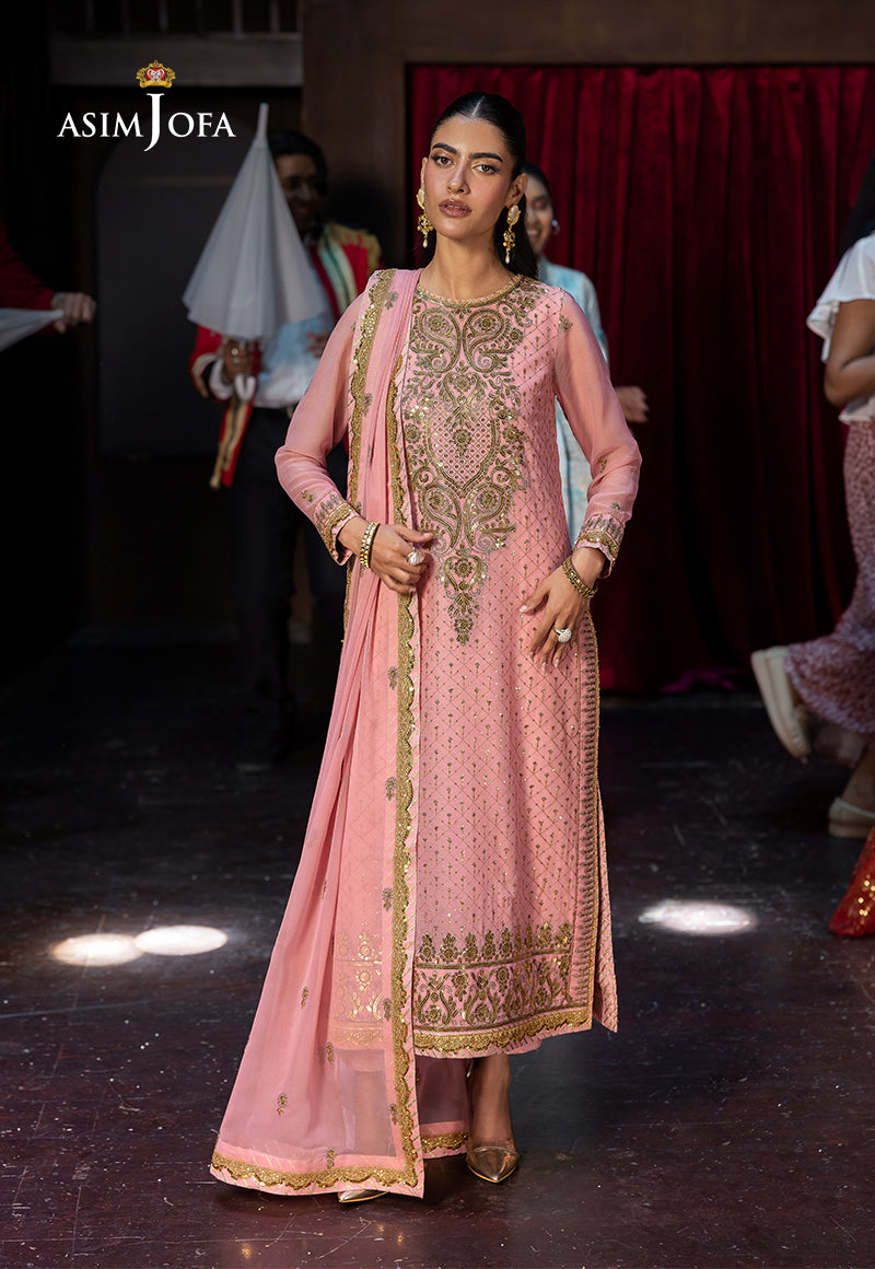 Asim Jofa LUXURY FESTIVE DROP 2 Ajlf-08 Embroidered Chiffon 3 Pcs
