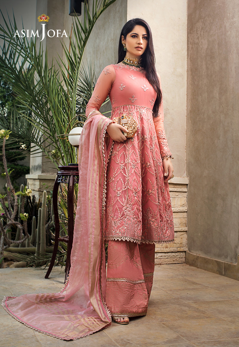 Asim Jofa Limited Edition Vol-1 2021 Ajle-04 Embroidered Net 3 Pcs