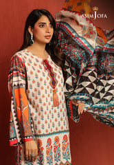 Asim Jofa Tara Sitara Ajtm-08 - 2 Pcs Printed Georgette Silk 2 Pcs