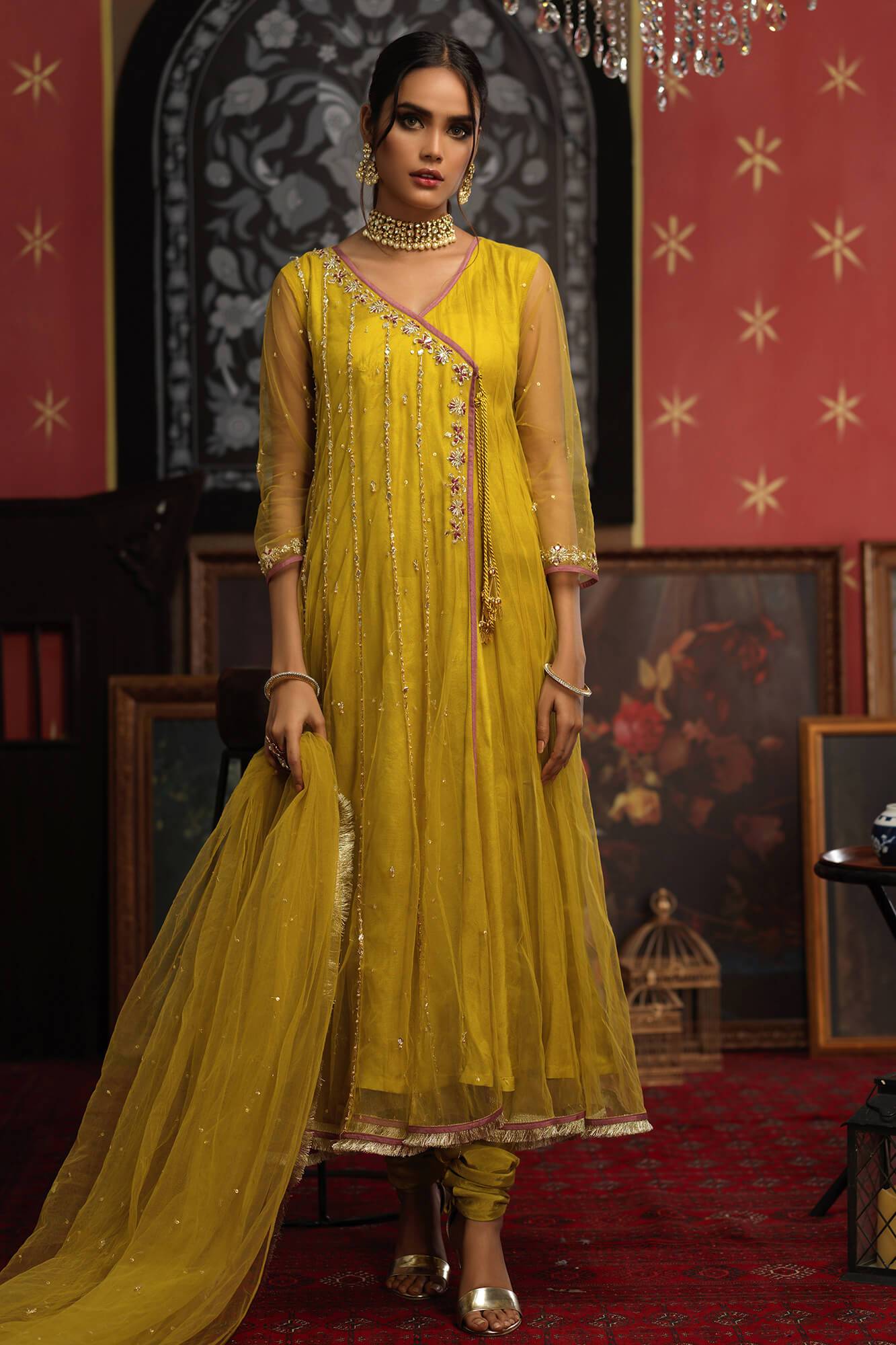 Arzish By Zaaviay Stitched Hoorain (Three Piece)