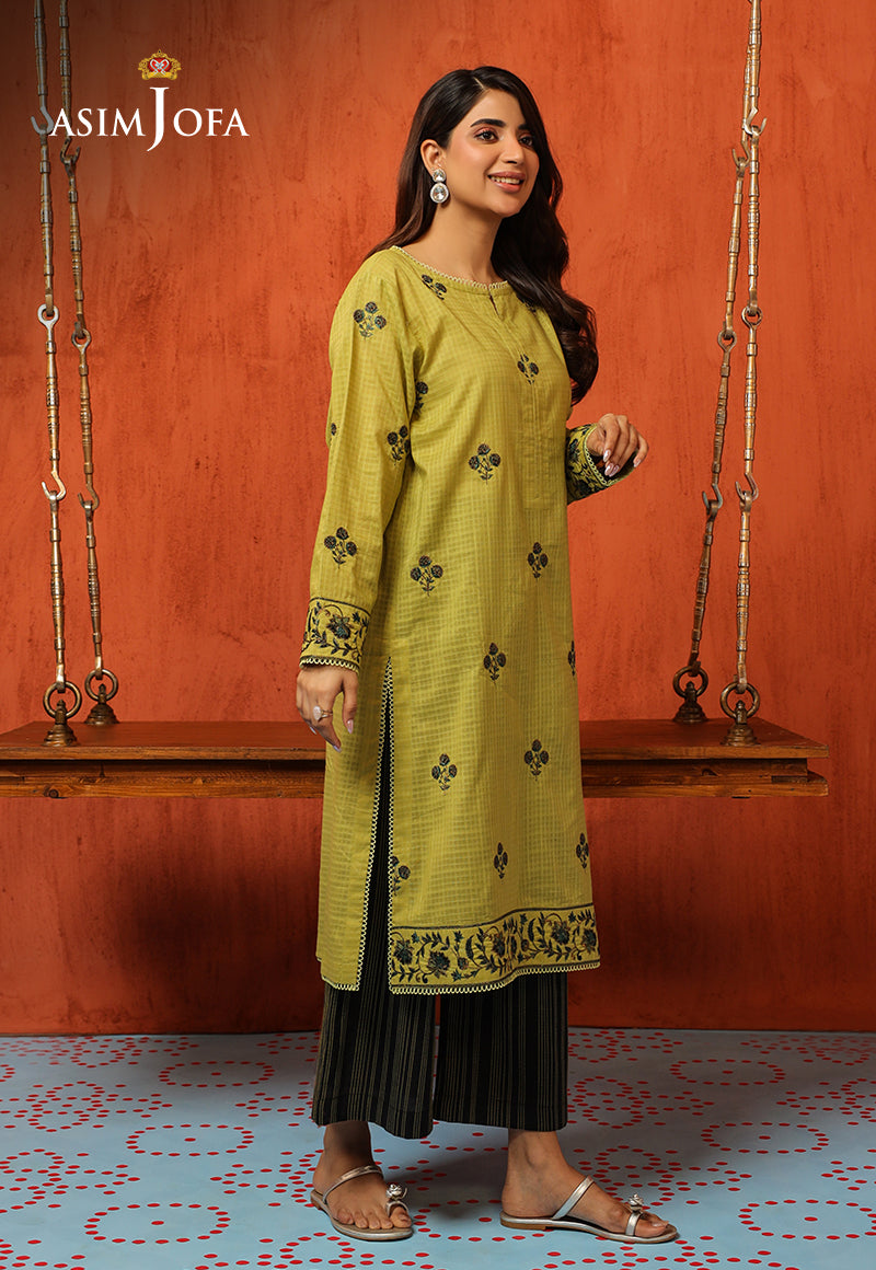 Asim Jofa Tara Sitara Ajtm-07 - 2 Pcs Embroidered Self Jacquard 2 Pcs