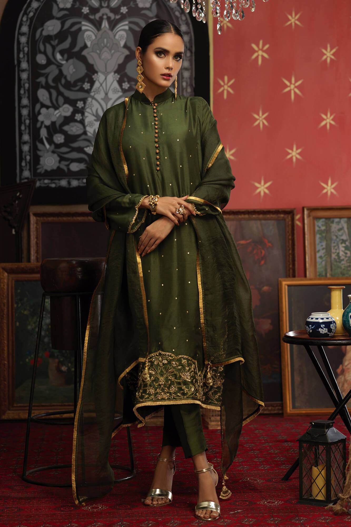 Arzish By Zaaviay Stitched Mishaal (Three Piece)