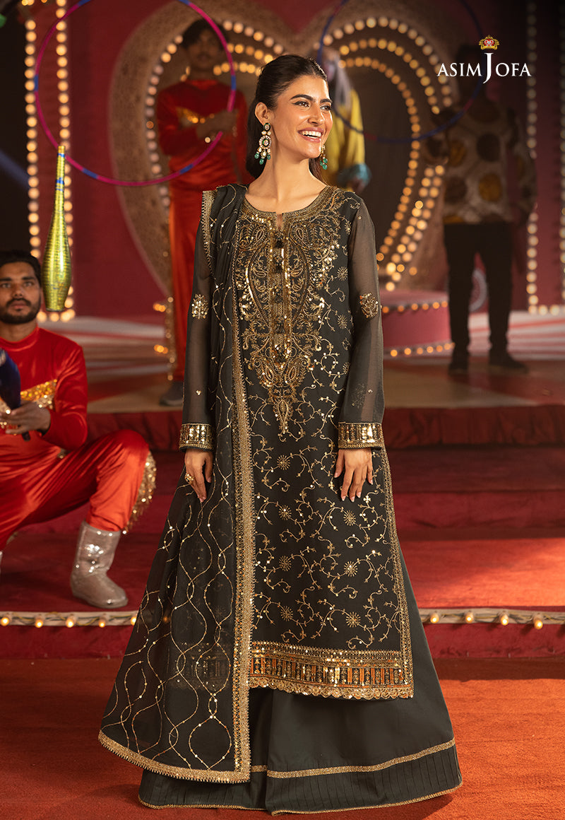 Asim Jofa Luxury Festive Drop 3 Ajllf-02 Embroidered Chiffon 3 Pcs